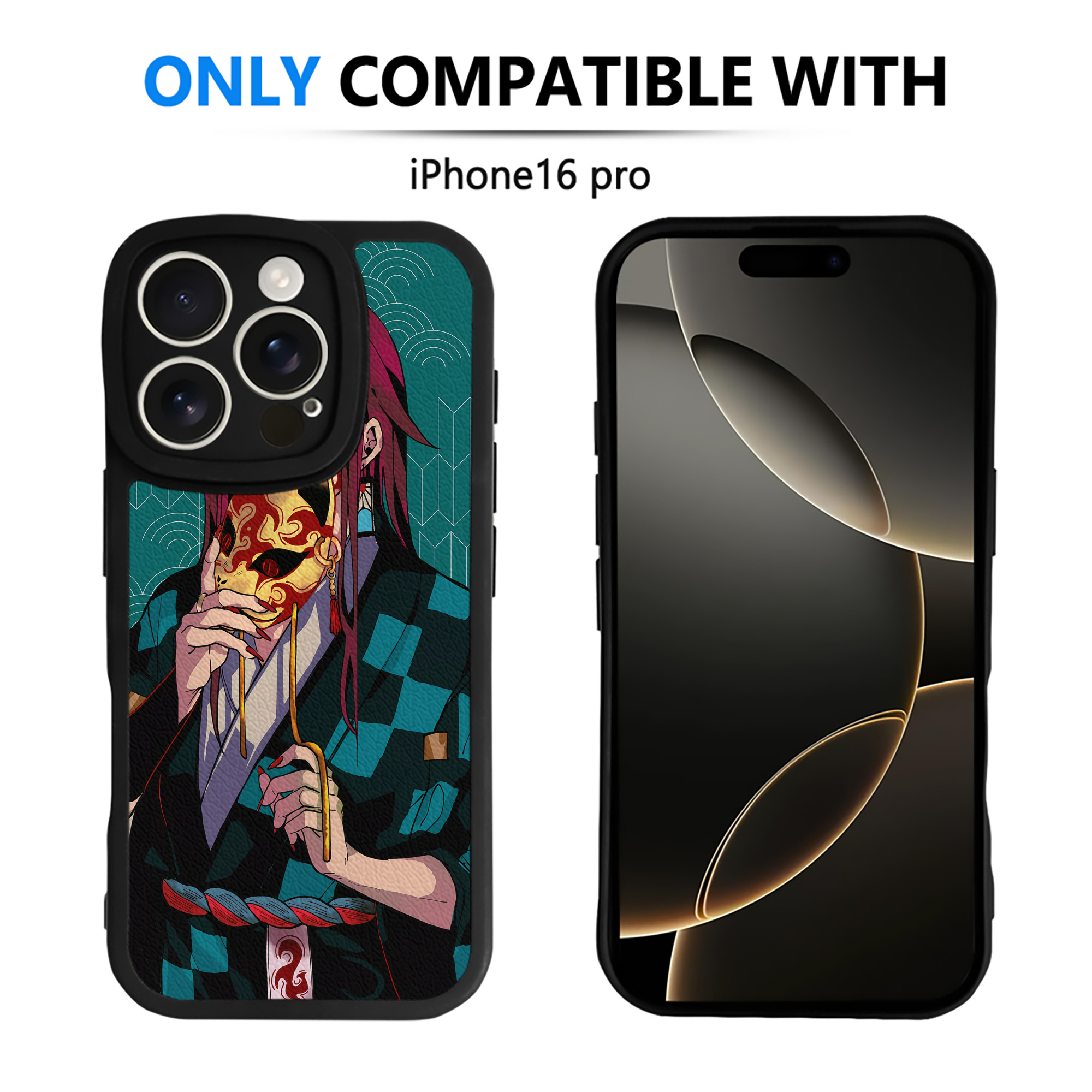 （画像用） 鬼滅の刃（きめつのやいば）竈門 炭治郎／かまど たんじろう Kamado Tanjirou 【iPhone 16シリーズ対応】シリコンスマホケース（レザー調） 材質：シリコン